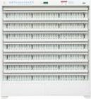 單面336點(diǎn)/臺(tái) 雙面672點(diǎn)/臺(tái)自動(dòng)檢測(cè)柜,充放電恒流范圍:1--250mA,1--50mA 恒流誤差：≤±0.3mA；50--250mA 恒流誤差：≤±1mA；恒壓范圍:2.5V～4.5V,恒壓誤差≤±(0.3％HY),電壓采樣范圍:2.5V～5V,電壓采樣誤差≤±(0.2％RD＋0.1％FS),最小終止電流：1--5mA定時(shí)誤差＜1‰,巡檢周期: ≤10秒