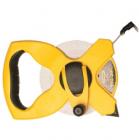 盤(pán)式玻璃纖維公英制長(zhǎng)卷尺, 1/2''寬尺帶，雙面公英制刻度，清晰易讀?？箾_擊ABS外殼，有效防震。 PVD尺帶，易于清潔。橡膠手柄，握持舒適。Class III精確度。
