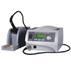 ·手柄特別輕巧，長(zhǎng)時(shí)間使用不會(huì)感到太疲勞。

·發(fā)熱體采用進(jìn)口耐溫材料，通過(guò)先進(jìn)工藝制成，壽命長(zhǎng)、更換發(fā)熱體成本低。

·發(fā)熱體使用低壓直流供電，保證了防靜電、無(wú)漏電、無(wú)干擾。

·分體式設(shè)計(jì)，容易擺放。

·200℃~480℃溫度設(shè)定，液晶顯示，顯示器能夠顯示標(biāo)稱值和實(shí)際溫度，三個(gè)可編程鍵可以隨意地選擇溫度數(shù)值。

·焊咀（烙鐵頭）與國(guó)際品牌匹配，并根據(jù)用戶不同工作條件，可選配各焊咀。

·焊臺(tái)采用導(dǎo)電性制成，做到真正的防靜電。

