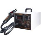 ·采用傳感器閉合回路控溫，升溫迅速、定溫方便、溫度穩(wěn)定。

·采用防靜電設(shè)計(jì)，防止因靜電及漏電而損壞PCB板。

·采用進(jìn)口發(fā)熱絲，使用壽命長(zhǎng)

·采用原裝進(jìn)口氣泵、低振動(dòng)、無(wú)噪音設(shè)計(jì)、保持工作環(huán)境的清靜。

·采用LED顯示指示溫度、控溫精確、使操作更方便。

·智能冷卻系統(tǒng)，工作完畢關(guān)機(jī)后延時(shí)送風(fēng)，風(fēng)溫低于100℃后自動(dòng)切斷電源。

·適用于大多數(shù)表面貼裝零件拆焊可安全拆焊QFP、PLCC、SOP、BGA

  等對(duì)溫度敏感的元器件。
