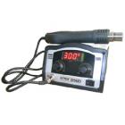 國(guó)內(nèi)首創(chuàng)全新架構(gòu)熱風(fēng)拆焊系統(tǒng)，高效熱風(fēng)溫控，相比傳統(tǒng)858吹焊效果更顯著。大功率發(fā)熱芯，比普通熱風(fēng)拔放臺(tái)吹焊更快速，效果更均勻，大大提升您的工作效率。無(wú)刷直流電機(jī)伺服機(jī)構(gòu)，極低噪音，傳力結(jié)構(gòu)風(fēng)口設(shè)計(jì)即使您配備了市場(chǎng)上抵擋噴嘴亦不會(huì)燒毀手柄。全密閉鋁合金機(jī)箱設(shè)計(jì)，可用于任何復(fù)雜環(huán)境下工作。